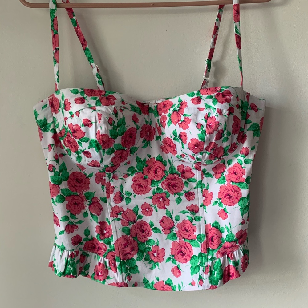 Rose Pattern Bustier